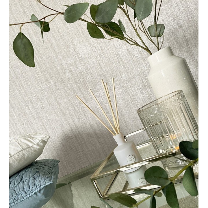 Papel pintado con efecto textil entrelazado en relieve tonos beige claro - Liss Thread 683574