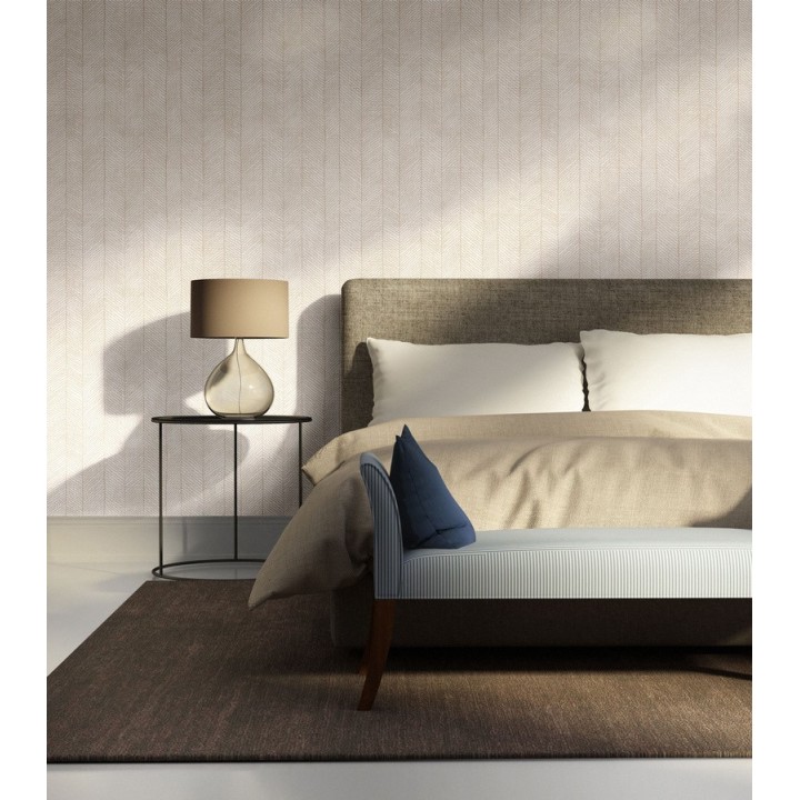 Papel pintado espigas efecto textil - Legend Fabric 126036