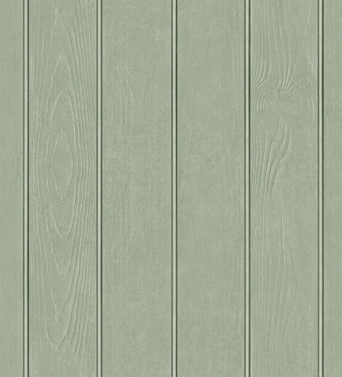 Papel pintado imitación madera color verde con efecto listones - Daimiel Boards 683583