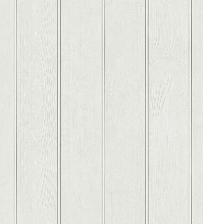 Papel pintado imitación madera color blanco con efecto listones - Daimiel Boards 683585