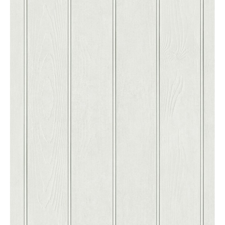 Papel pintado imitación madera color blanco con efecto listones - Daimiel Boards 683585