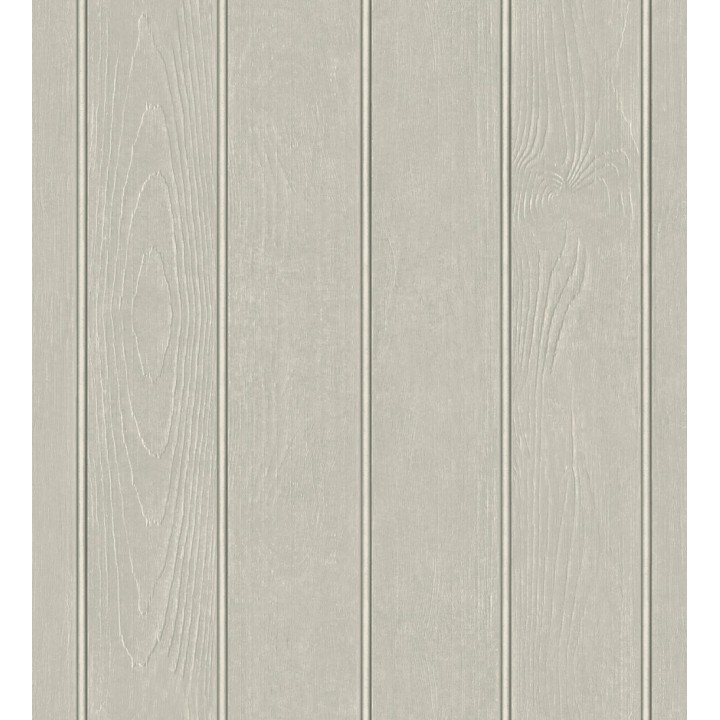 Papel pintado imitación madera color gris visón con efecto listones - Daimiel Boards 683589