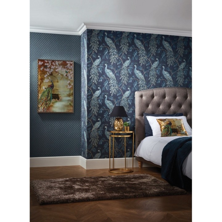 Papel pintado con pavos reales azul y verde - Peacock Queen 126296