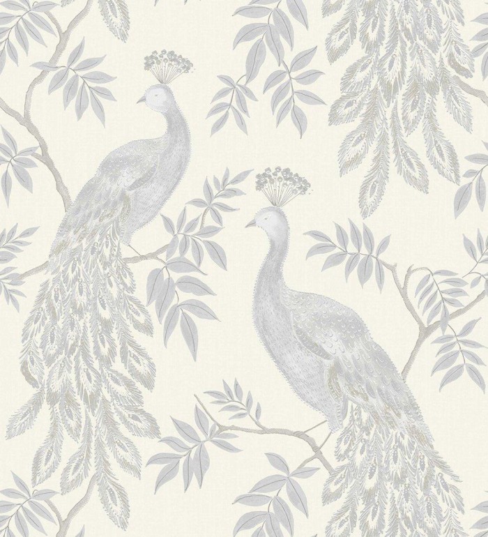 Papel pintado pavos reales tonos claros - Peacock Queen 126297