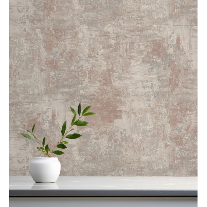 Papel pintado con efecto cemento y óxido en relieve en tonos tierra - Timanfaya Relief 683599