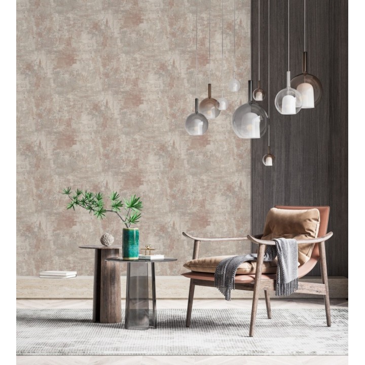 Papel pintado con efecto cemento y óxido en relieve en tonos tierra - Timanfaya Relief 683599