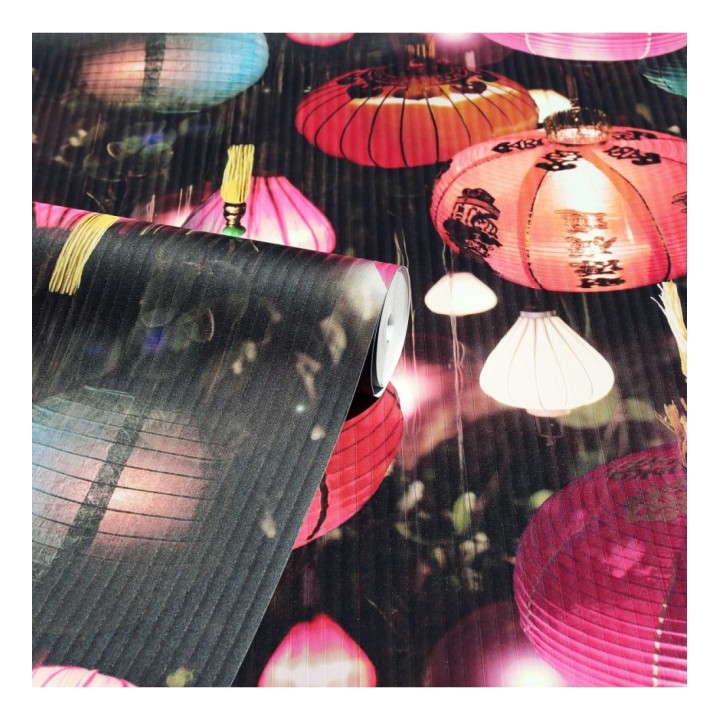 Papel pintado farolillos chinos estilo oriental - Shangai Nights 126298
