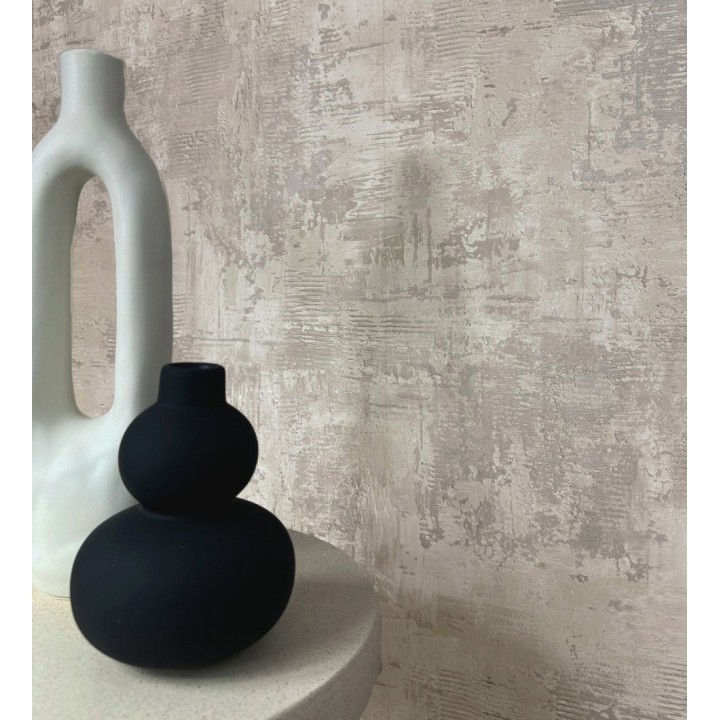 Papel pintado con efecto cemento y óxido en relieve en tonos beige - Timanfaya Relief 683601