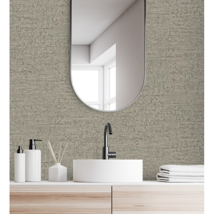Papel pintado con textura de piedra natural en tonos visón - Onyx Mineral 683605