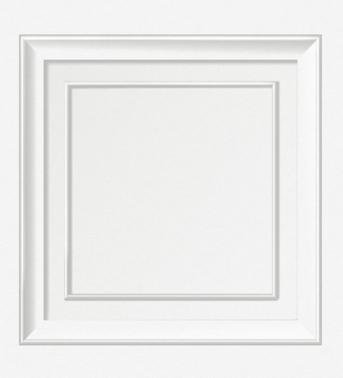 Papel pintado friso cuarterones de madera blanca - Everton 683615