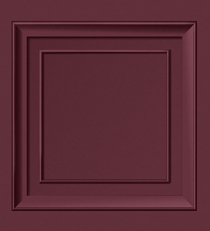 Papel pintado friso cuarterones de madera rojo burdeos - Everton 683617