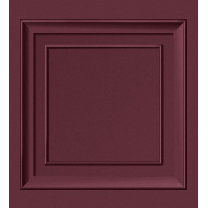 Papel pintado friso cuarterones de madera rojo burdeos - Everton 683617