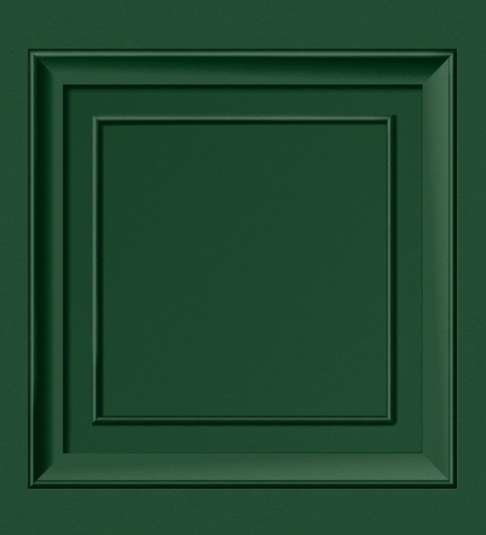 Papel pintado friso cuarterones de madera verde esmeralda - Everton 683618