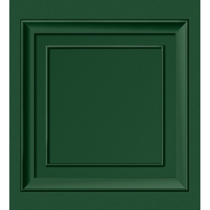 Papel pintado friso cuarterones de madera verde esmeralda - Everton 683618