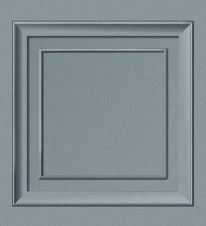 Papel pintado friso cuarterones de madera azul glaciar - Everton 683620