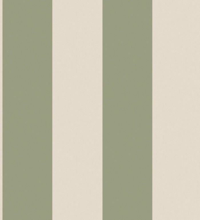 Papel pintado rayas verde y crema - Avalon Stripe 683622
