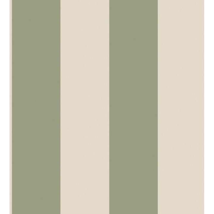 Papel pintado rayas verde y crema - Avalon Stripe 683622