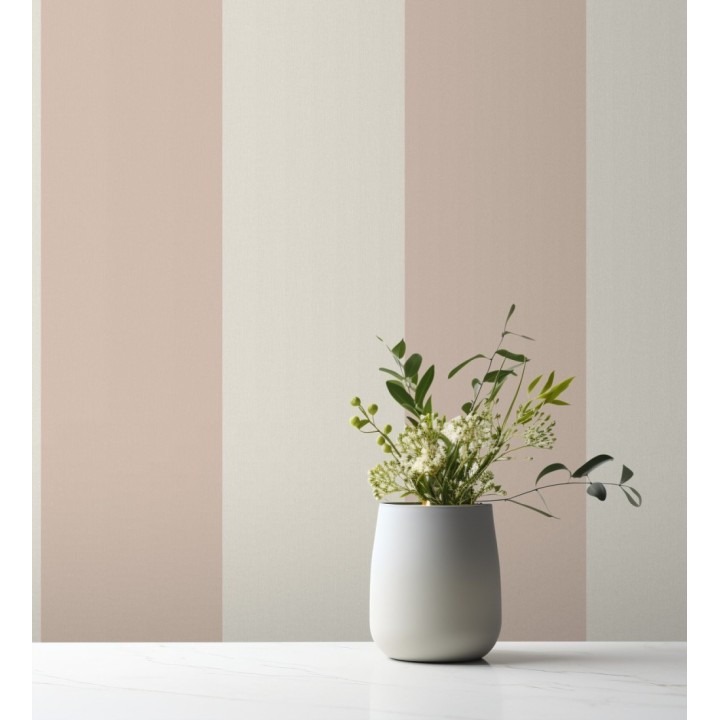 Papel pintado rayas rosa y blanco - Avalon Stripe 683624