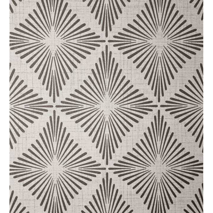 Papel pintado de rombos negros estilo Art Déco - Polaris Diamond 683625