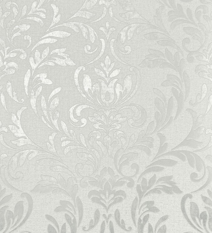 Papel pintado damasco color plata en relieve - Verona Romantic 683634