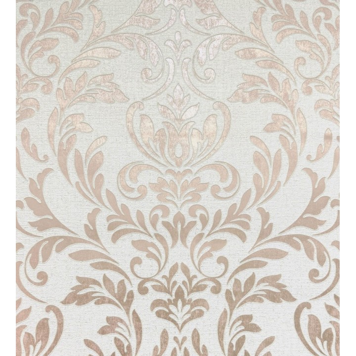 Papel pintado damasco color oro rosado en relieve - Verona Romantic 683635