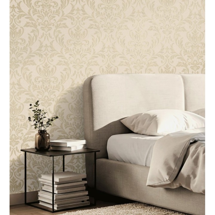 Papel pintado damasco color dorado en relieve - Verona Romantic 683636