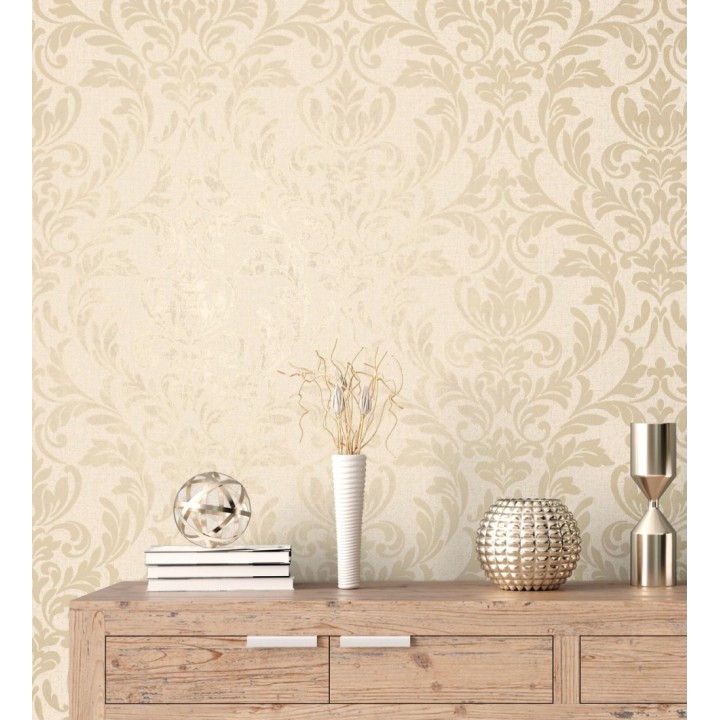 Papel pintado damasco color dorado en relieve - Verona Romantic 683636