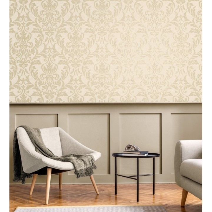 Papel pintado damasco color dorado en relieve - Verona Romantic 683636