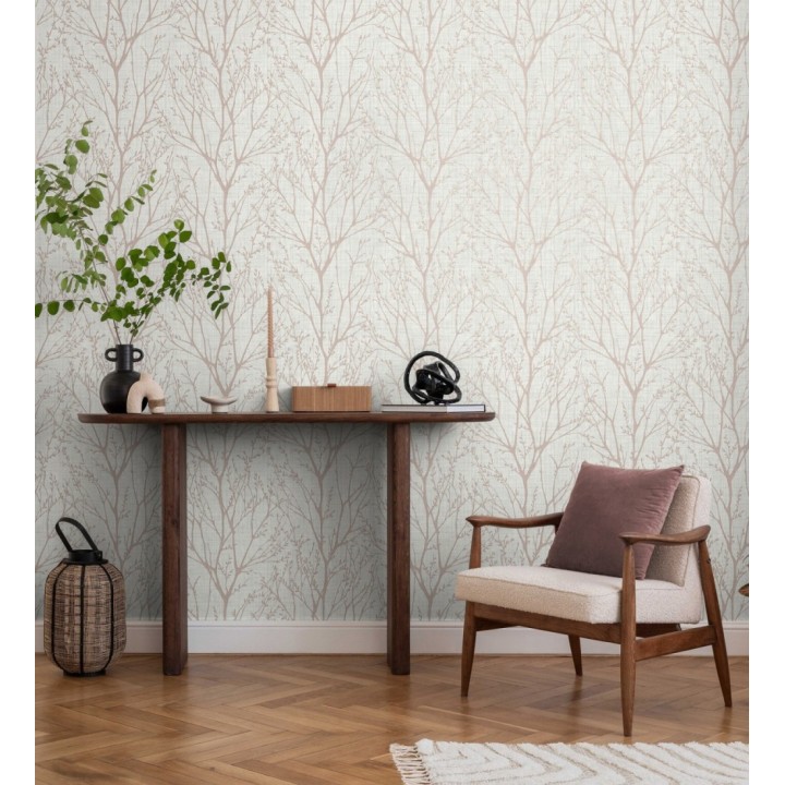 Papel pintado de ramas estilo nordico tonos claros - Oregon Arboreal 683637