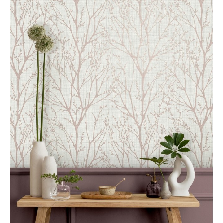 Papel pintado de ramas estilo nordico tonos claros - Oregon Arboreal 683637