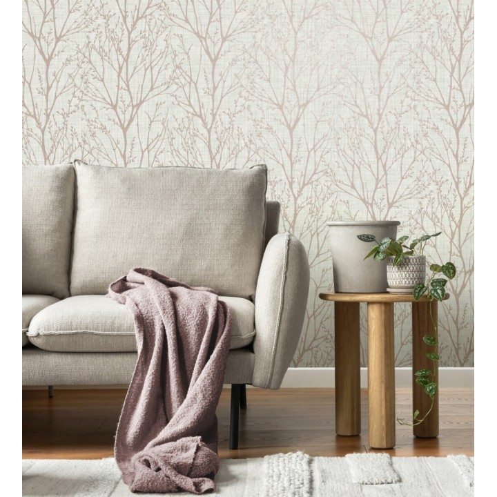 Papel pintado de ramas estilo nordico tonos claros - Oregon Arboreal 683637