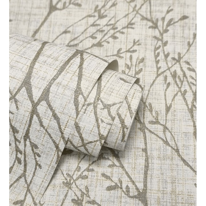 Papel pintado de ramas estilo nordico tonos beige - Oregon Arboreal 683638