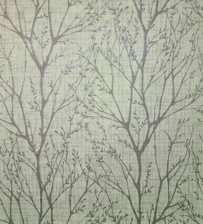 Papel pintado de ramas estilo nordico tonos verdes - Oregon Arboreal 683639