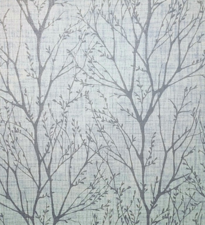 Papel pintado de ramas estilo nordico tonos azules - Oregon Arboreal 683640
