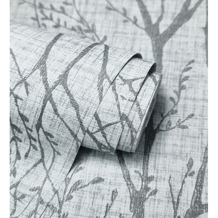 Papel pintado de ramas estilo nordico tonos azules - Oregon Arboreal 683640