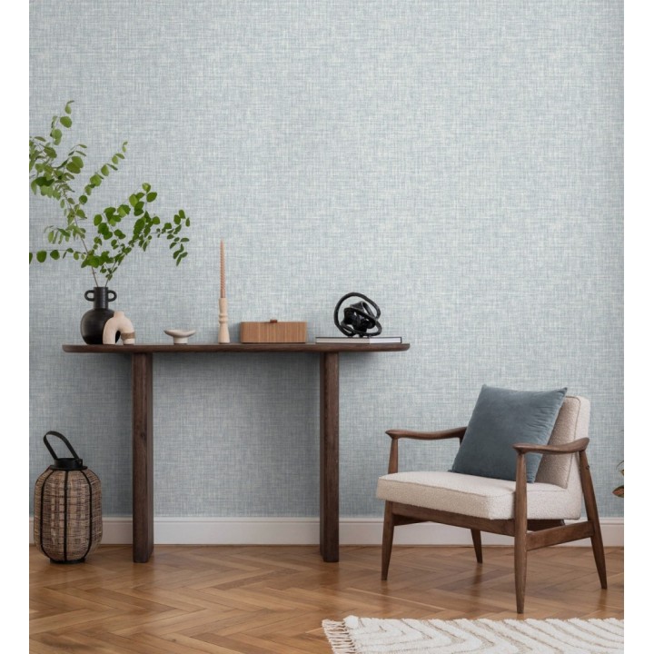 Papel pintado liso imitación tela tonos azules - Oregon Plain 683644