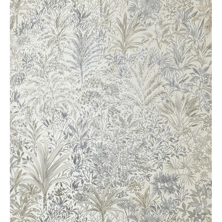 Papel pintado de selva tropical con hojas bordadas en relieve - Bali Paradise 683647