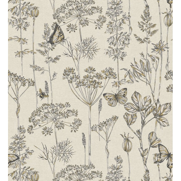 Papel pintado ramas y mariposas - Milton Fields 126311