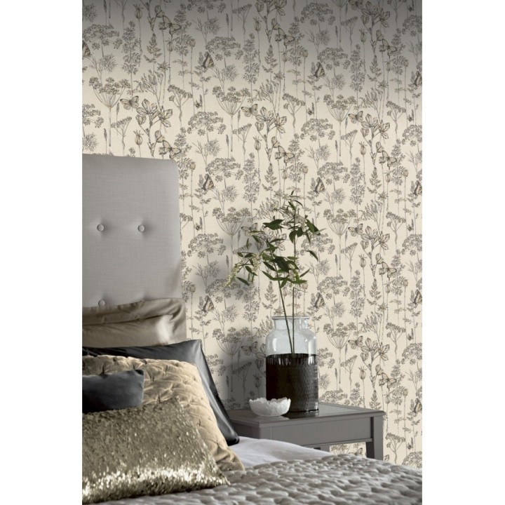 Papel pintado ramas y mariposas - Milton Fields 126311