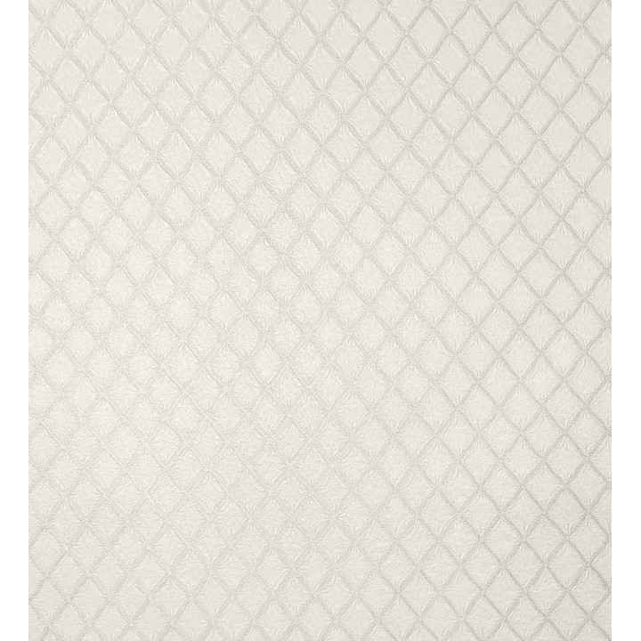 Papel pintado de rombos de capitone bordados en relieve tonos blanco roto - Kensington Quilted 683649