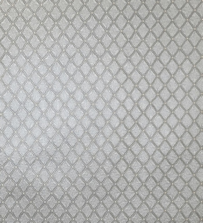 Papel pintado de rombos de capitone bordados en relieve tonos metalizados - Kensington Quilted 683650