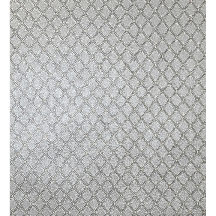 Papel pintado de rombos de capitone bordados en relieve tonos metalizados - Kensington Quilted 683650