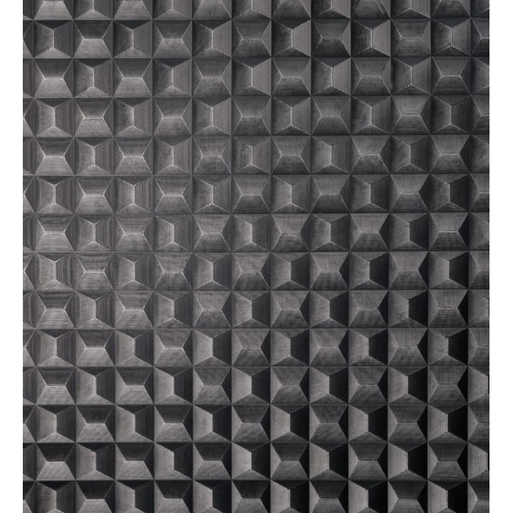 Papel pintado de cubos 3 d con textura acero cepillado color negro - Barret Dimension 683651