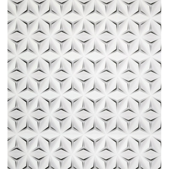 Papel pintado geométrico moderno en blanco - Dalton Metrix 126320
