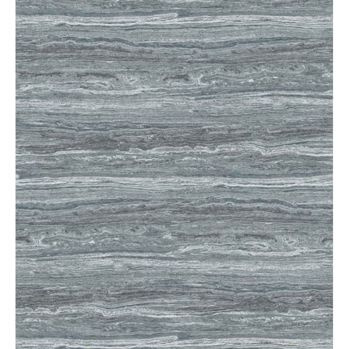 Papel pintado mármol travertino con vetas tonos azul plomo - Carrara Travertine 683706