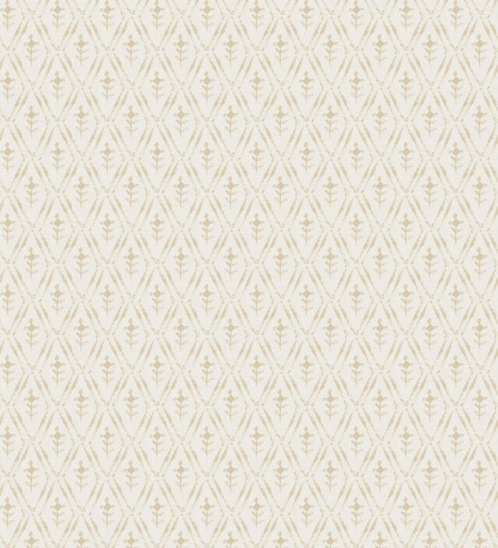 Papel pintado rombos sobre lienzo diseño ikat tonos mostaza - Skye Trellis 683708