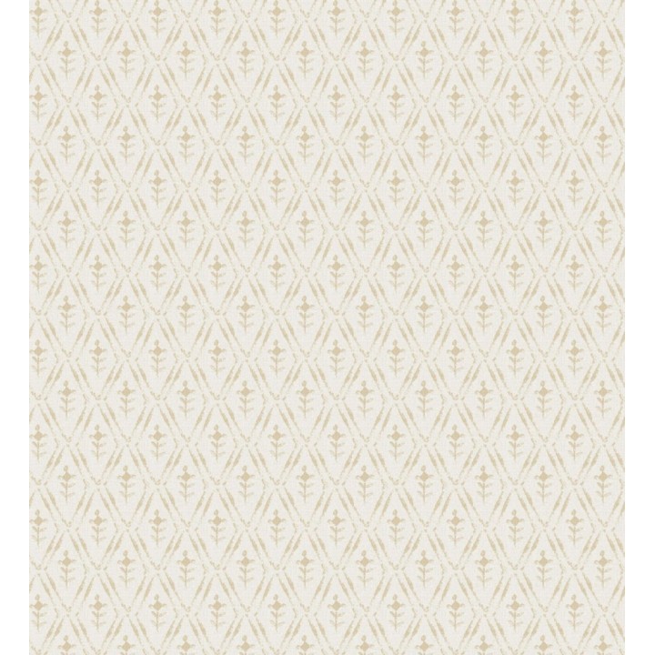 Papel pintado rombos en lienzo diseño ikat en tono mostaza - Skye Trellis 683708