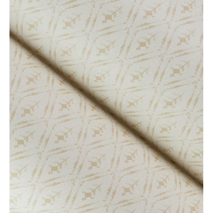 Papel pintado rombos en lienzo diseño ikat en tono mostaza - Skye Trellis 683708