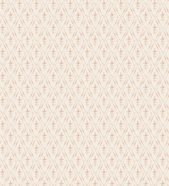 Papel pintado rombos sobre lienzo diseño ikat tonos coral - Skye Trellis 683709