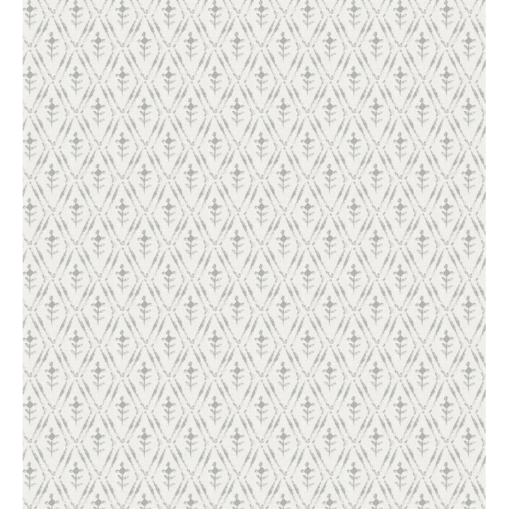 Papel pintado rombos en lienzo diseño ikat en tono gris oscuro - Skye Trellis 683711